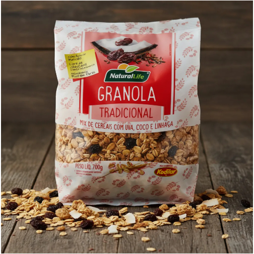 Granola Tradicional Mix De Cereais 300g Natural Life em Oferta na Shopee