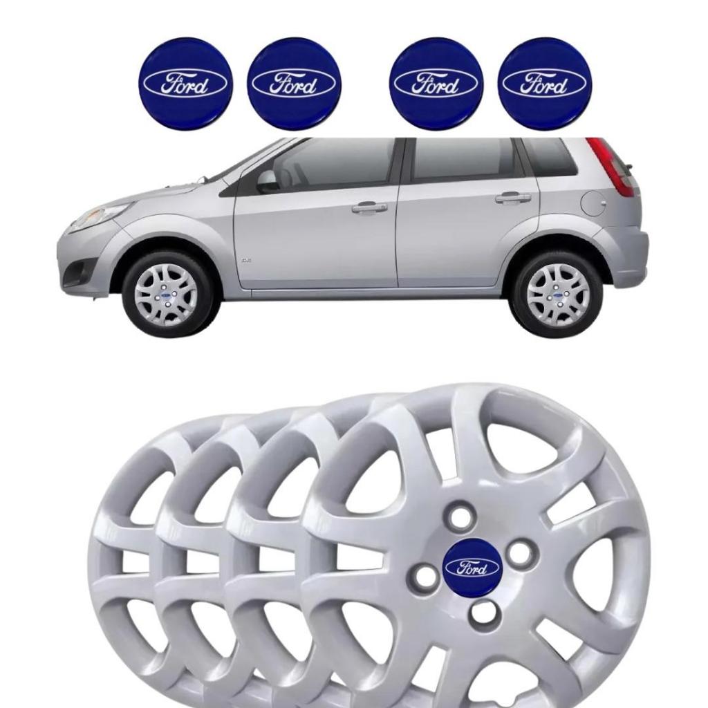 Calota Grid Aro 14 para Fiesta Hatch e Sedan 2011 a 2013 – Jogo com Adesivo Central