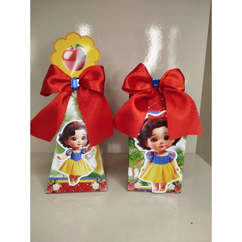 Kit 10 Caixinhas Branca de Neve Baby 🎀 | Pegue e Monte| Lembrancinhas de Festa Infantil | Tema Princesas