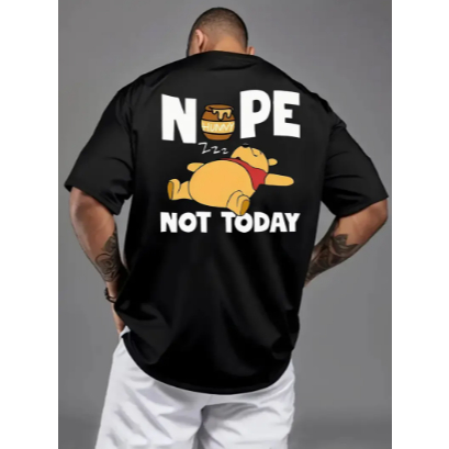 Camiseta Oversized Nope Estilosa Confortavel 100% Algodão Streetwear