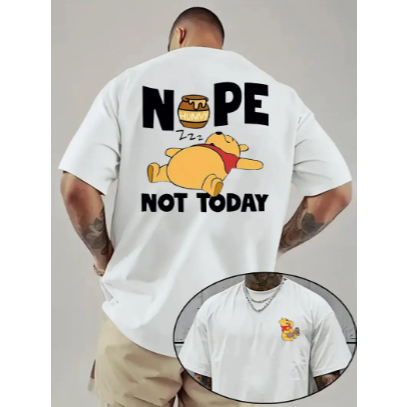 Camisa Oversized Estilosa Not Today Puff Streetwear Estampada P ao G3