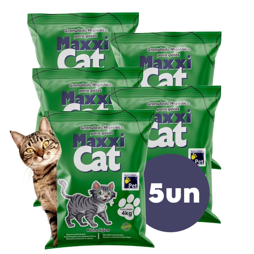 Granulado Areia Para Gatos Sanitária Antiodor Maxxi Cat - Granulado Higiênico Para Gatos em Oferta na Shopee