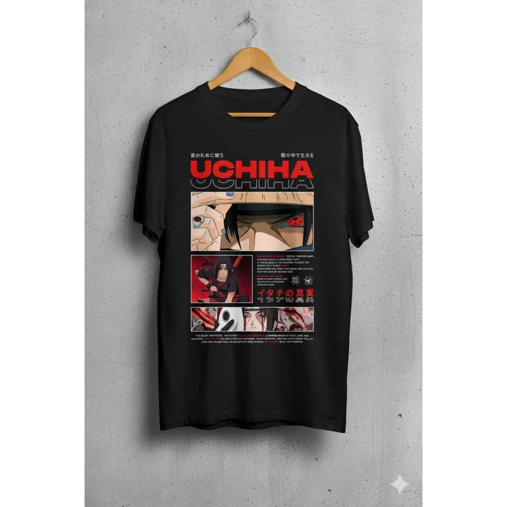 Camiseta Itachi Uchiha, Aktsuki, Action Figure, Sharingan, Naruto Shippuden, Anime Otaku 100% Algodão