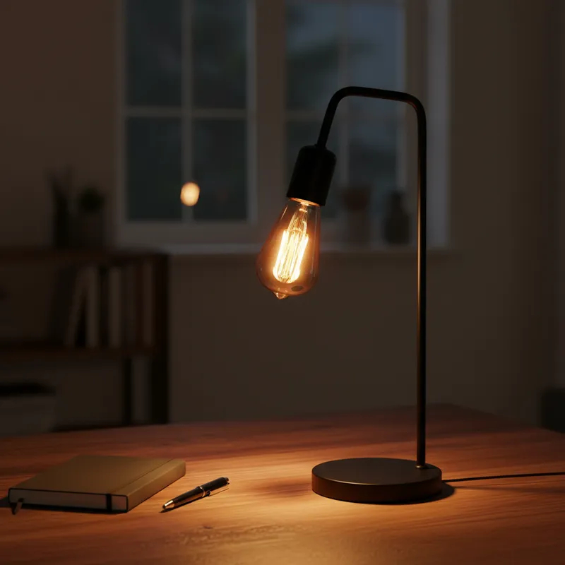 Luminária De Mesa Abajur L Retro Vintage Industrial em Aluminio Moderno Bivolt