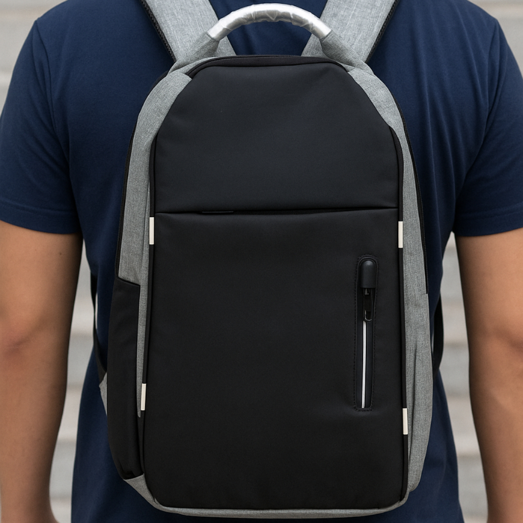 Mochila Notebook Anti Furto Impermeável Alça Reforçada Cadeado Saida Cabo Aux Usb Fone Ouvido em Oferta na Shopee