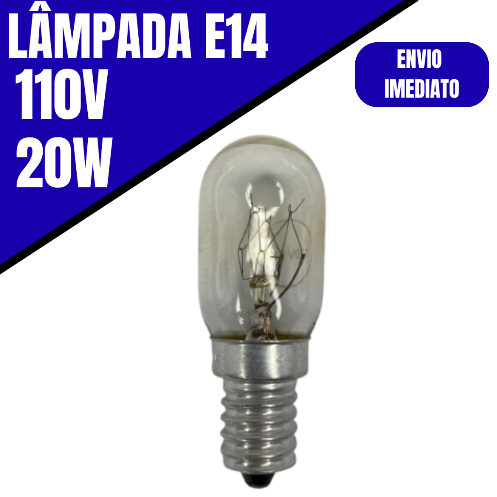 Lampada para microondas geladeira 127v E-14 20w