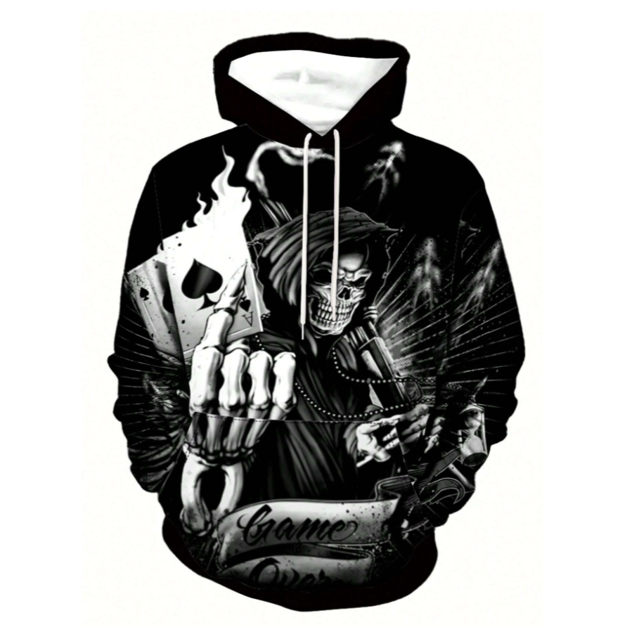 Blusa Moletom Masculino Chave Caveira Skull Baralho Premium