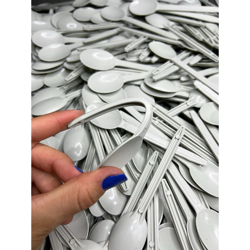 COLHERZINHAS BRANCA 500 UND (13,5CM) PARA AÇAI, SORVETE E SOBREMESAS (REFORÇADA E INQUEBRÁVEL) em Oferta na Shopee