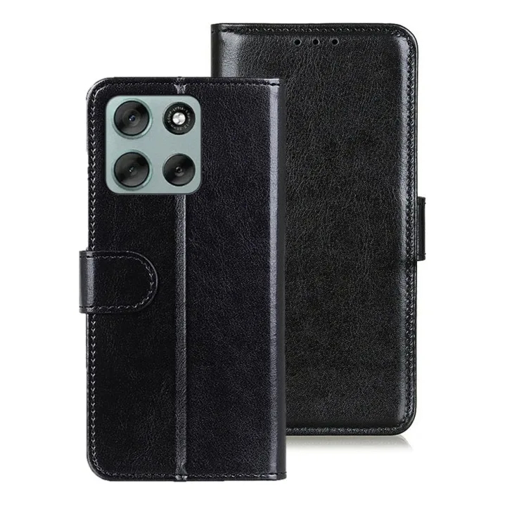 Capa Carteira Flip + Película 3D Para Motorola Moto G86