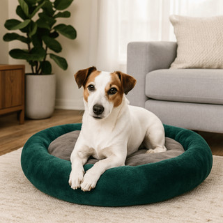 Cama caminha Pet redonda com borda Cachorro gatos tecido macio antialergico frio Confortável fundo impermeável