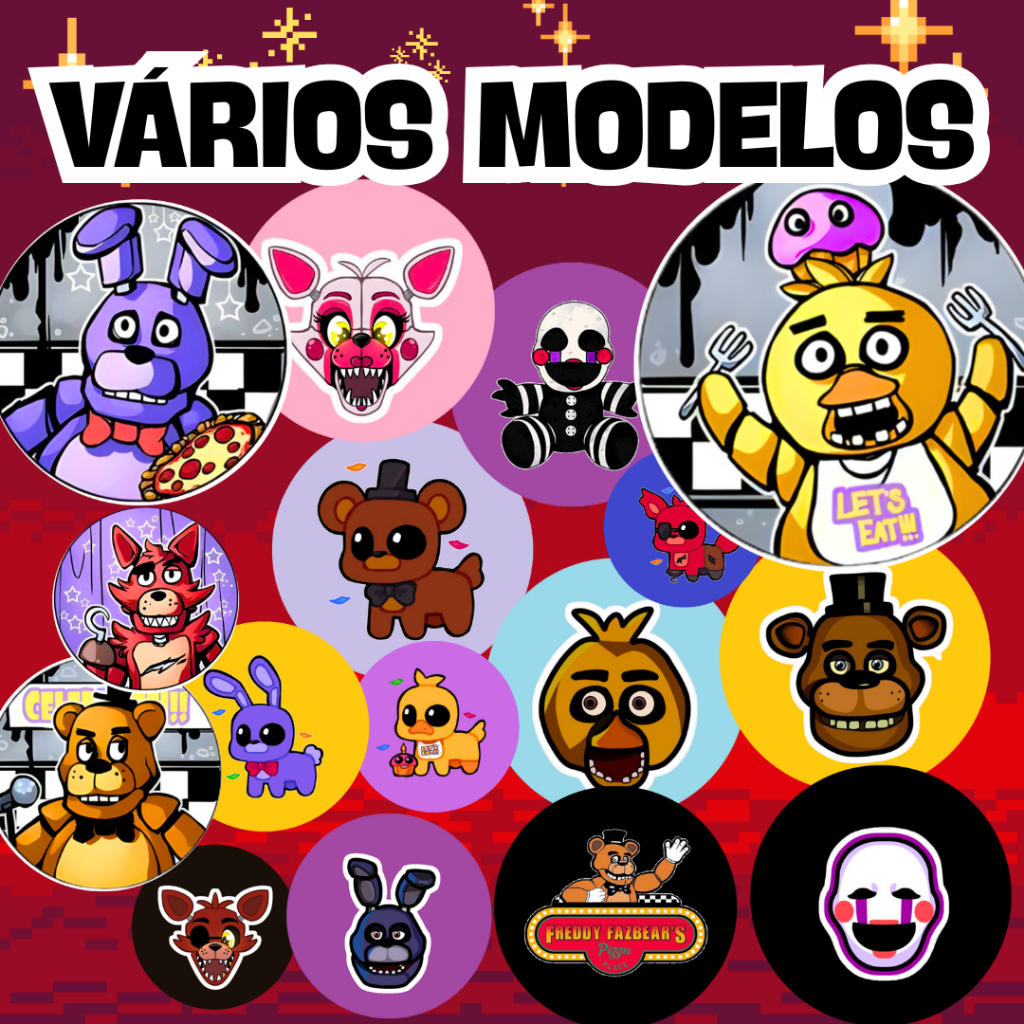 Five Nights at Freddy's FNAF - Bottons 4,5 cm GAME - Bottom/botton - Boton - Broche alfinete - Pin