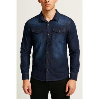 Camisa Jeans Masculina Slim Fit