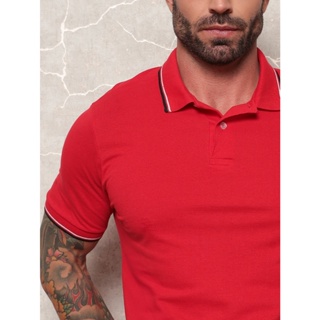 Polo Masculina Algodão 100% Lisa Manga Curta Conforto Premium Sharkscope em Oferta na Shopee