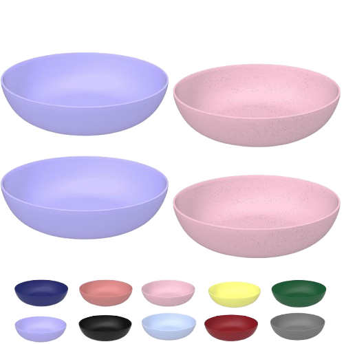 Kit Jogo De pratos Fundos Resistente Variedade de cores em Oferta na Shopee