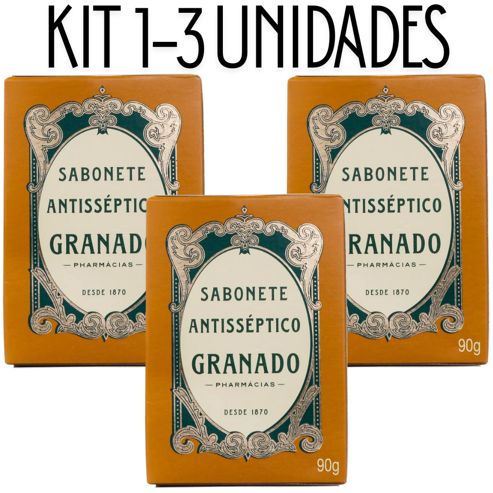KIT 1 a 3 Sabonete Barra Antisséptico Granado Tradicional 90g em Oferta na Shopee