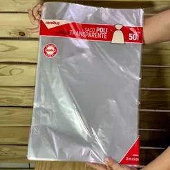Saco Tranparente 35x54cm Incolor Com 50unds Cromus