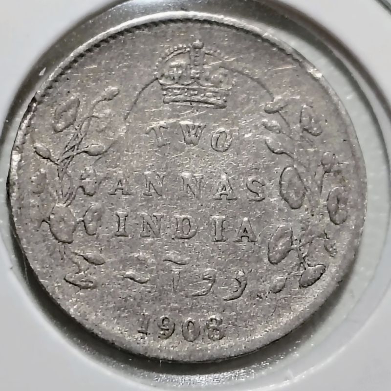 País: Índia Britânica 1908 - PRATA 0.917 - Elimatec Moedas Antigas.