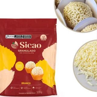 CHOCOLATE GRANULADO NOBRE BRANCO - 300G (100% MANTEIGA DE CACAU) Importado Sicao em Oferta na Shopee