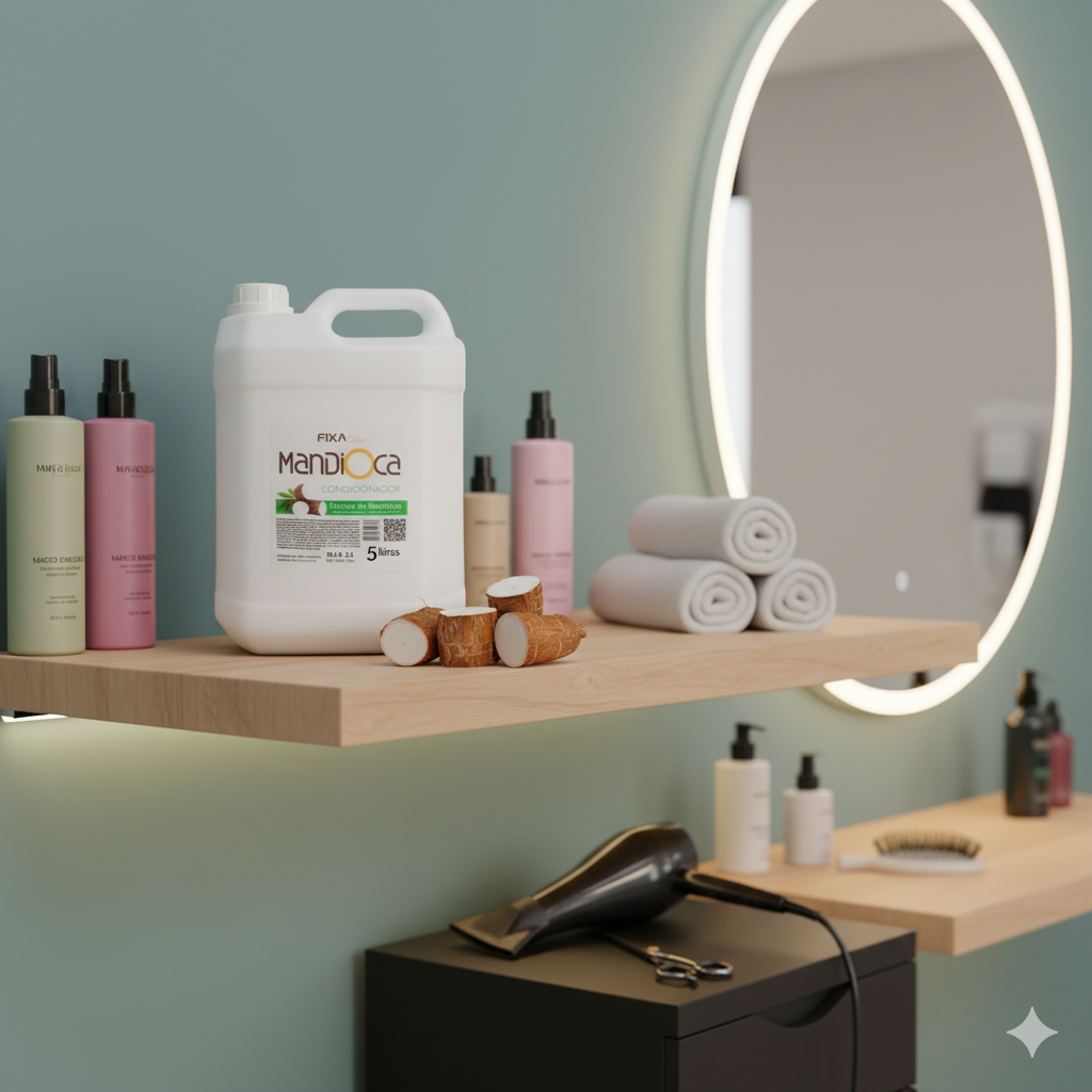 condicionador profissional de mandioca 5 litros galão fixa liss hidratação profunda