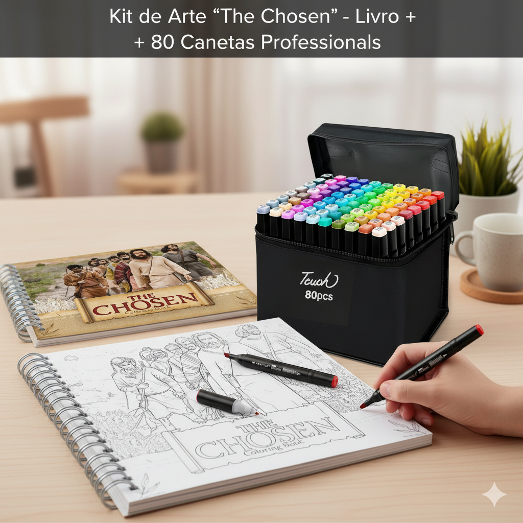 Livro para Colorir The Chosen Os Escolhidos Jesus 50 Folhas A5 180g Capa Dura LANÇAMENTO