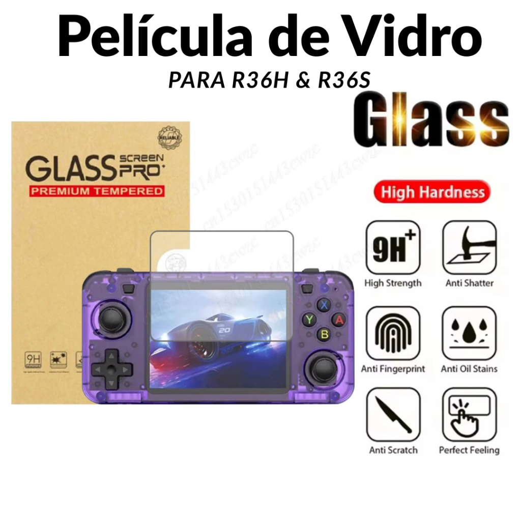 Película de Vidro Temperado Protetora para R36s R36h R35 R36 Clone Proteção para Console R36s Videogame R36H em Oferta na Shopee
