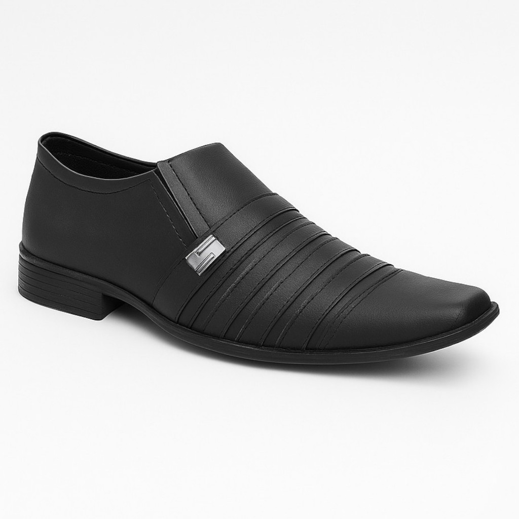 KIT Sapato Masculino Italiano Casual Versátil Formal Classico Esporte Fino + cinto + carteira + relogio — imagem 2 de 2