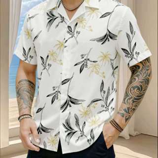 Camisa Floral Havaiana de Florida Masculina Manga Curta em Oferta na Shopee