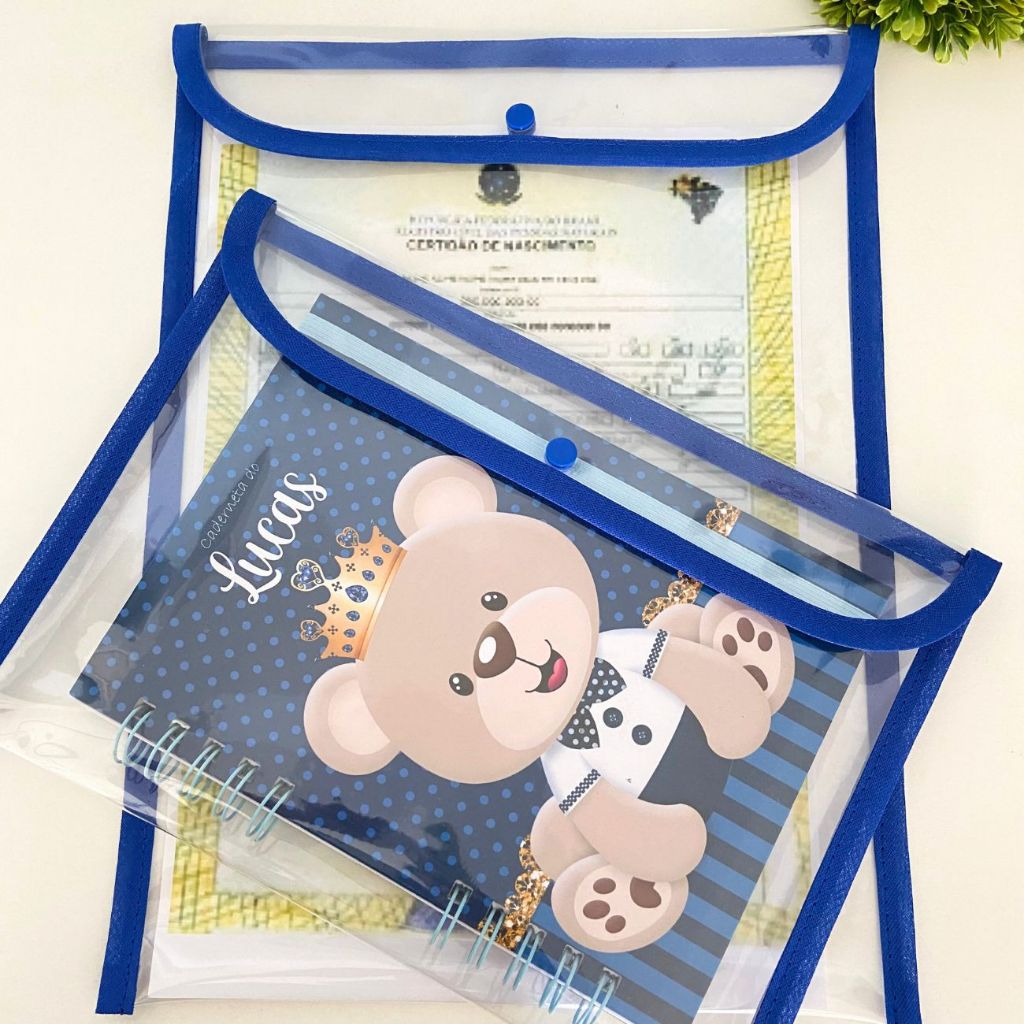 Kit Capas para documentos do bebê/ Capa para Certidão de Nascimento+ Capa para caderneta de Vacinação. em Oferta na Shopee