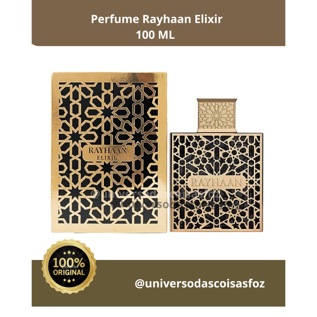 Perfume Rayhaan Elixir – Fragrância Exclusiva, Alta Fixação e Elegância Intensa | Perfume Importado Unissex