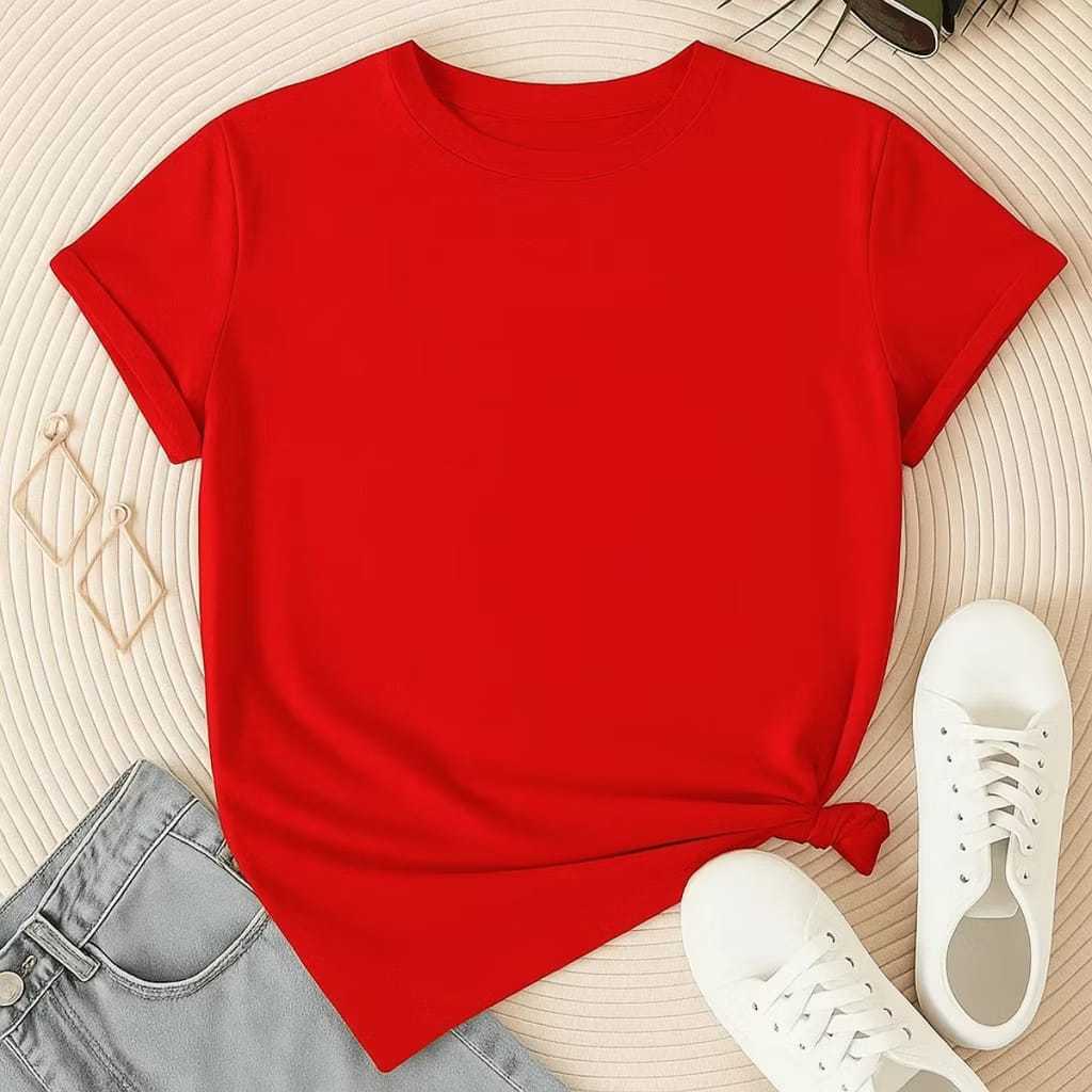 T-shirt básica Feminina 100% algodão envio imediato em Oferta na Shopee