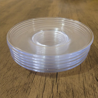 Kit 4 Pires Redondo Tradicional Acrílico 12 cm Cristal Presente Decoração Cantinho Do Café em Oferta na Shopee