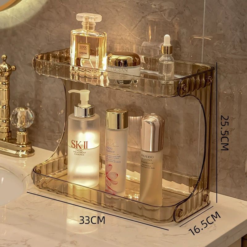 Organizador Prateleira Diamante Acrílico Porta Maquiagem Beleza linhas