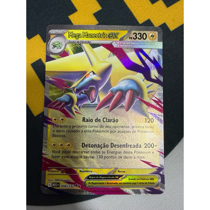 Carta Pokémon Mega Manectric EX 050/132 – Coleção Megaevolução 2025 – Português Rara NM