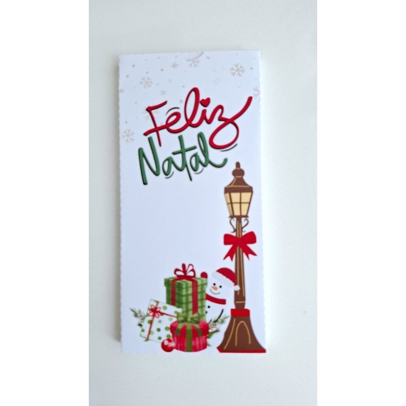Embalagem caixa para barra de chocolate para lembrança Natal - personalizamos para aniversário e corporativo.
