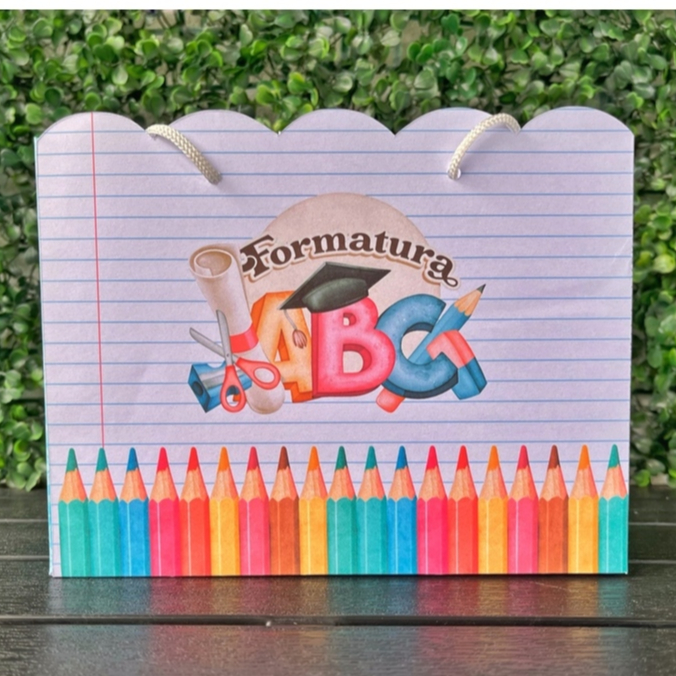 SACOLA FORMATURA ABC Personalizada | Sacolinha | Lembrancinha | Mimos | Aniversário