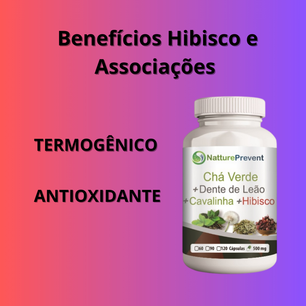 HibisCaps Associações 500 mg 60 / 90 / 120 Cápsulas - Suplemento Alimentar Natural    natuverdemax