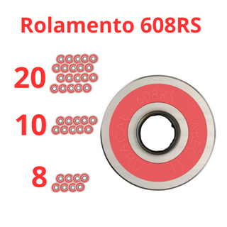 Rolamentos 608 RS 8x22x7 - Rolamento 608 2RS Aço – Ventiladores, Skate, Patins, Artesanato, Automobilistica em Oferta na Shopee