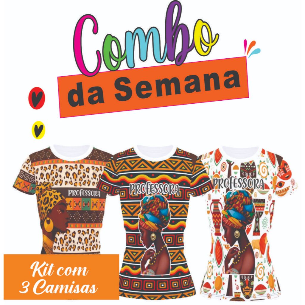 kit Camiseta Professora camisa t-shirt uniforme professora