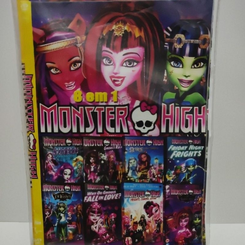 dvd Monsters high 8x1 réplica novo