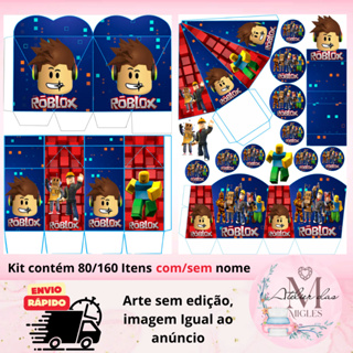 Kit com 80/160 itens lembrancinhas ROBLOX (COM/SEM NOME) - Envio rápido!!! em Oferta na Shopee
