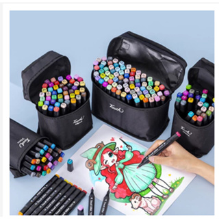 120/168/204 Cores Caneta Marcadora De Cabeça Dupla Oleosa Montagem Artística Para Estudantes  LUIZA em Oferta na Shopee