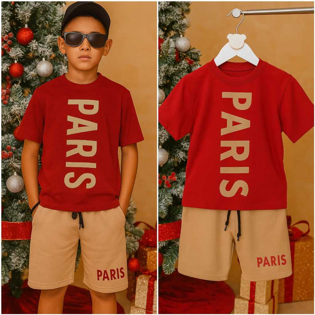 Conjunto de Bermuda e Camiseta Infantil Juvenil Coleção Nova 2 à 14 anos em Oferta na Shopee