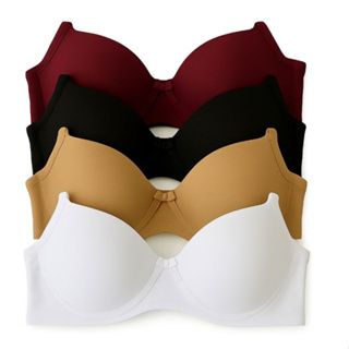 kit Com 4 peças de Sutiãs com bojo Básico Reforçado de Microfibra Conforto diario Sustenção Lingerie em Oferta na Shopee