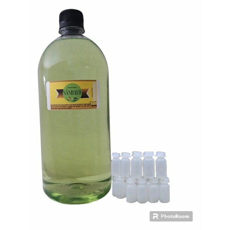 Óleo de Unção de 1 litro com Essência de Sândalo + 5 flaconetes