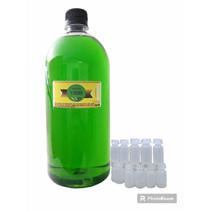 Óleo de Unção de 1 Litro com Essência de Nardo + 5 frasconetes de brinde