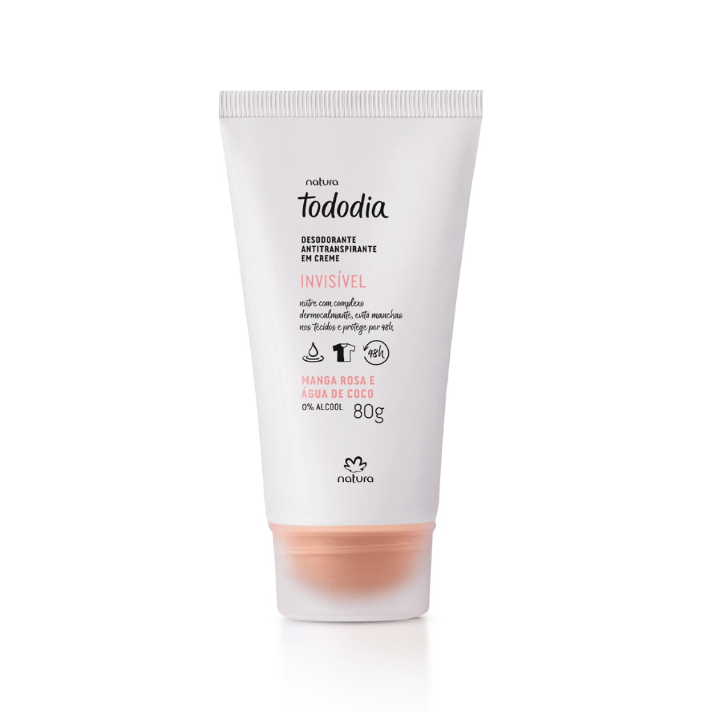 Desodorante Antitranspirante em Creme Tododia Manga Rosa e Água de Coco 80 g Natura