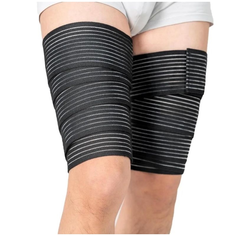 Kit 2 Coxal Elástico Firmador de Coxa Faixa de Compressão Joelhos Elástica Musculação Ginástica