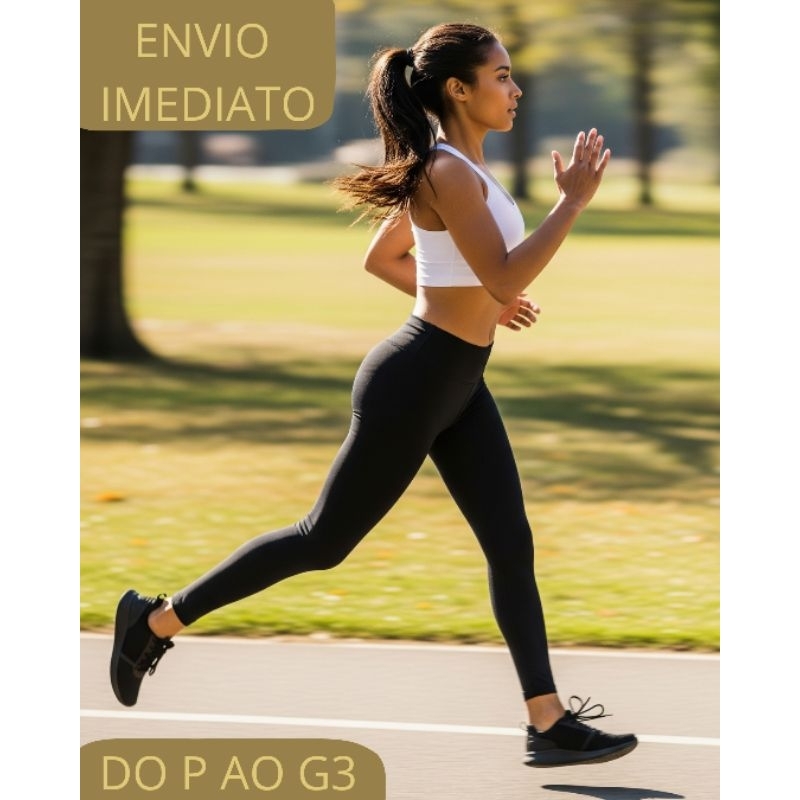 Calça Legging Cintura Alta Para Academia Yoga Não Transparente Confortável do P ao G3