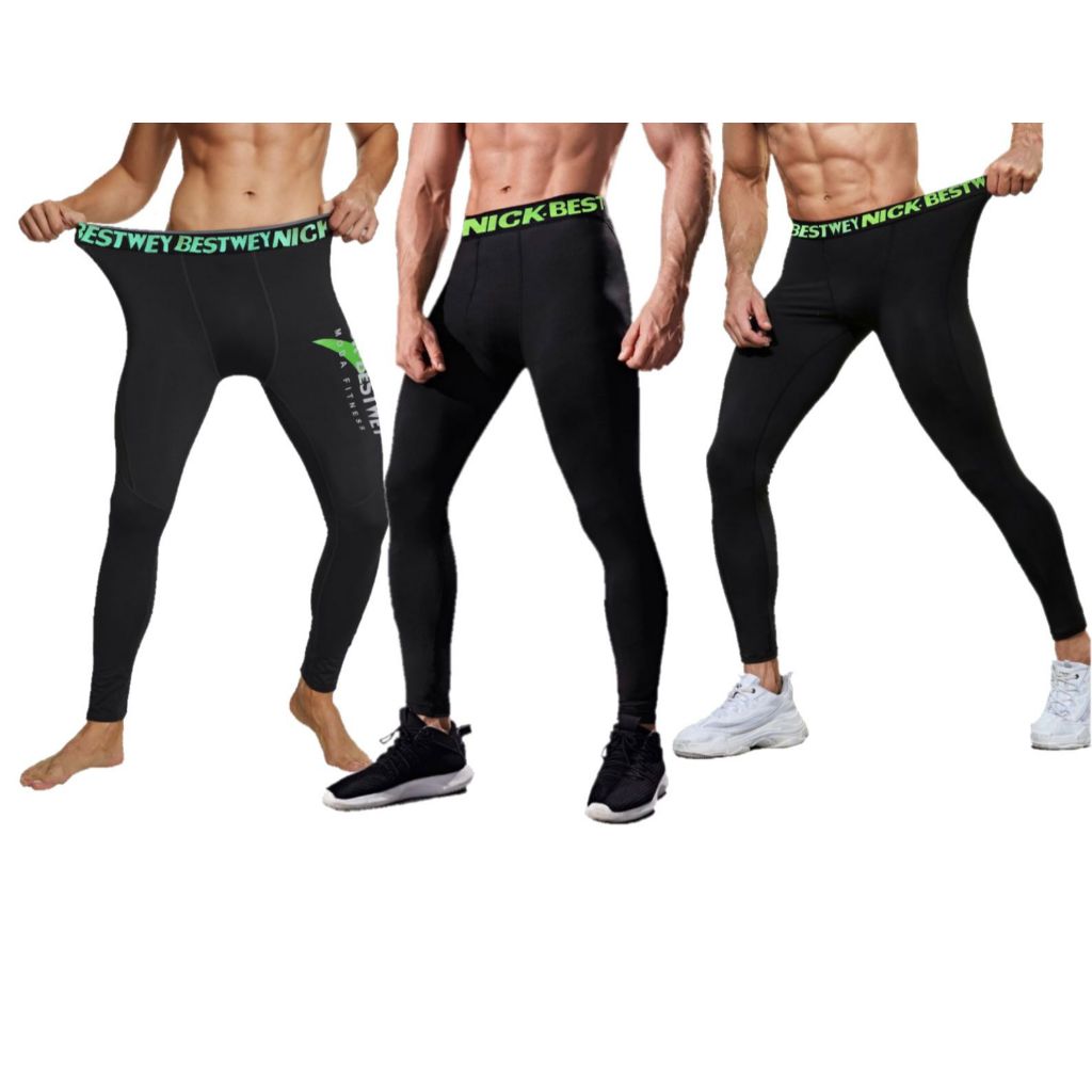 Kit 03 Calças Segunda Pele Térmicas De Compressão Proteção UV Treino Academia Musculação Crossfit