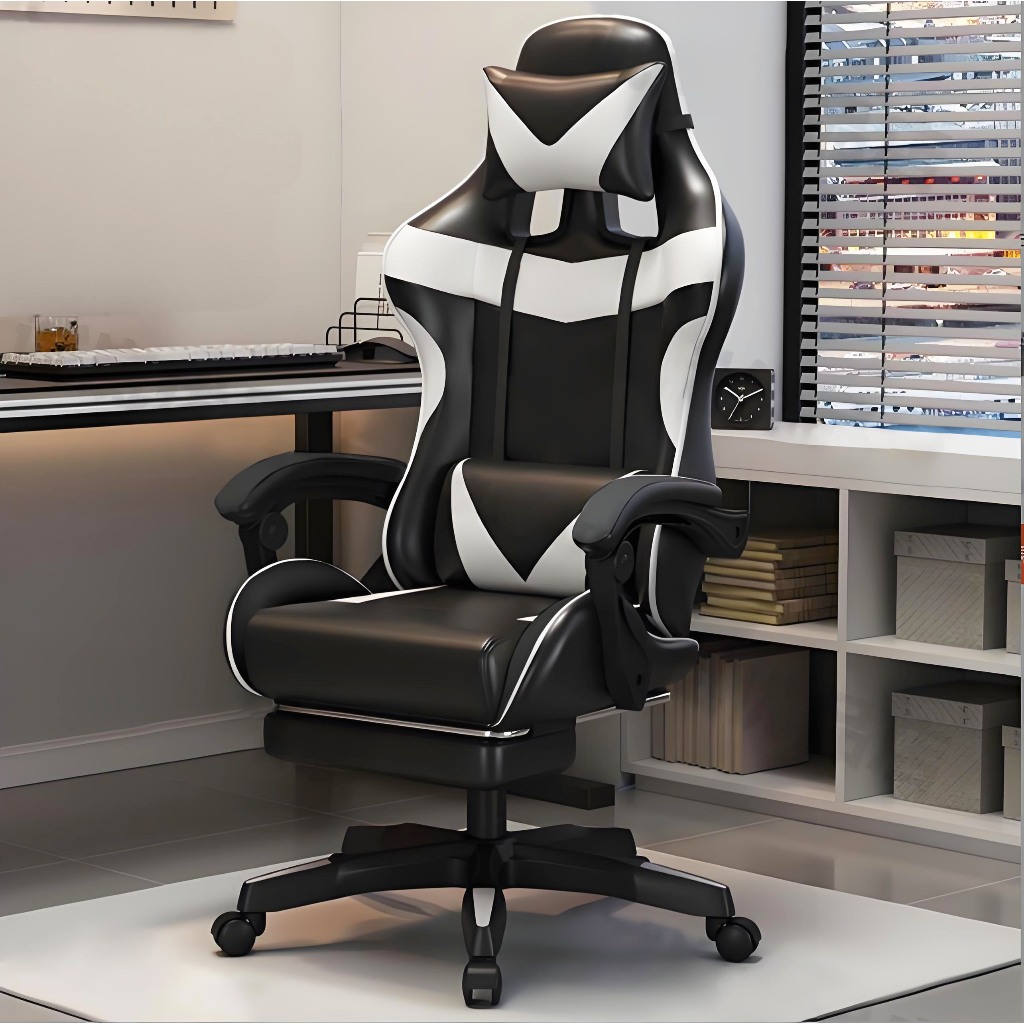 Cadeira de Jogo Profissional Ergonômica Dobrável - Cadeira de Esportes Eletrônicos com Suporte Estável F19 em Oferta na Shopee